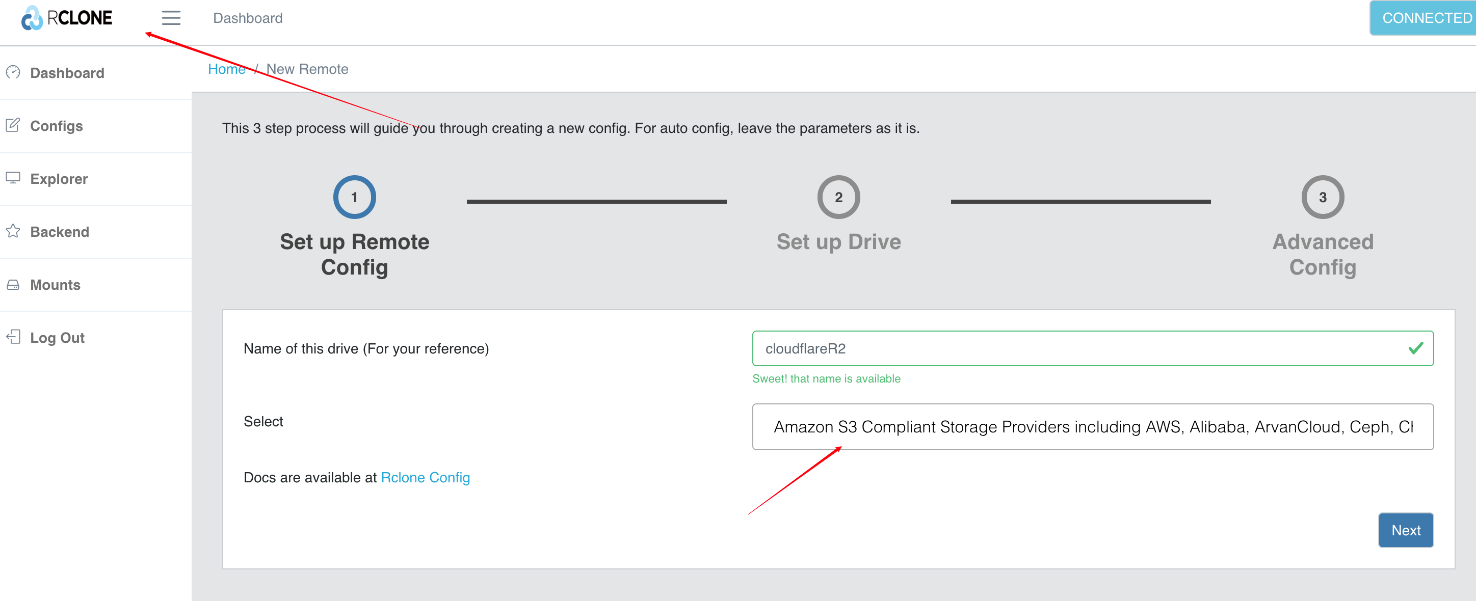 rclone-webui使用与配置